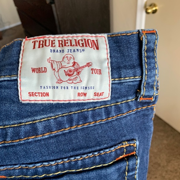 True Religion Rocco Relaxed Skinny Jeans Sz.30 Mid Rise Dark Medium Wash Denim - Picture 11 of 12